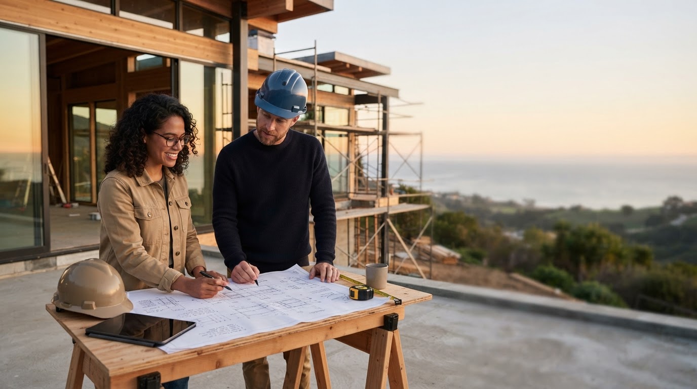 Bright Portmantage user reviewing AI-driven investment data on a tablet at home